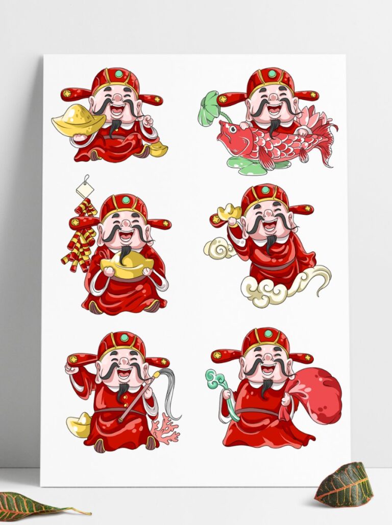 Vector Thần Tài Tết 2025