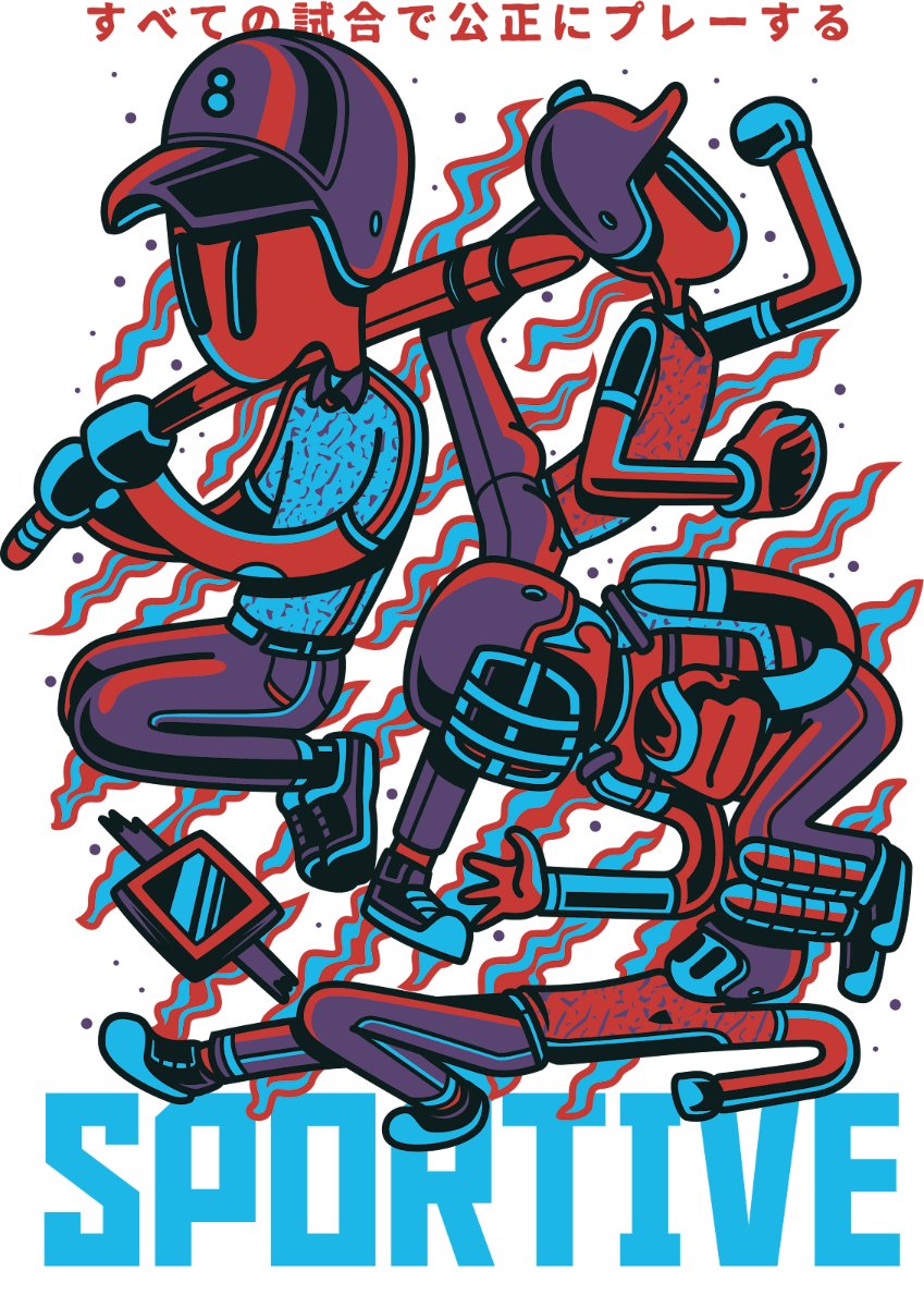 Vector thể thao baseball độc đáo