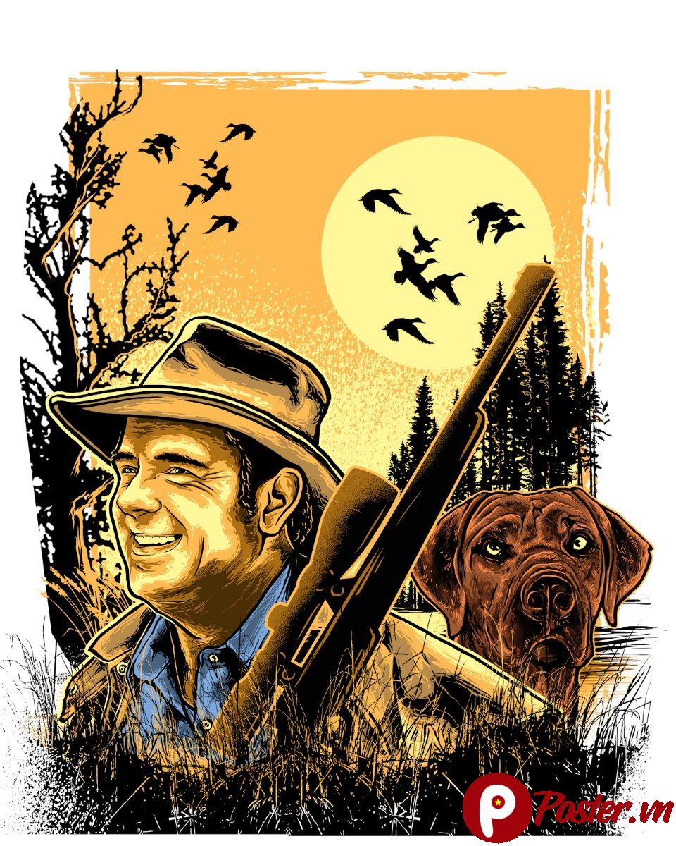 Vector thợ săn và chó săn