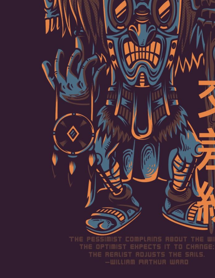 Vector Tiki Mask EPS