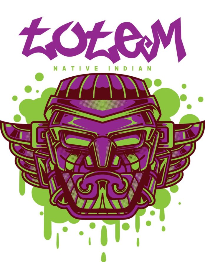 Vector Totem Thổ Dân Native Indian