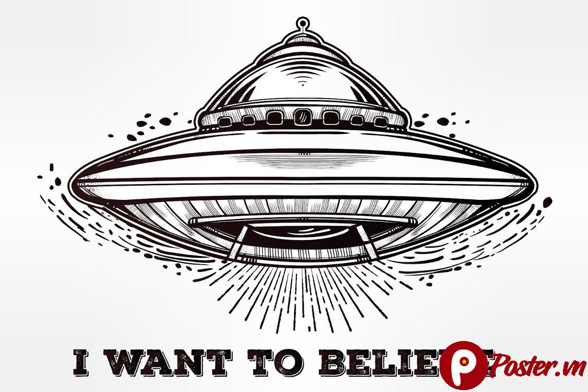 Vector UFO I Want To Believe