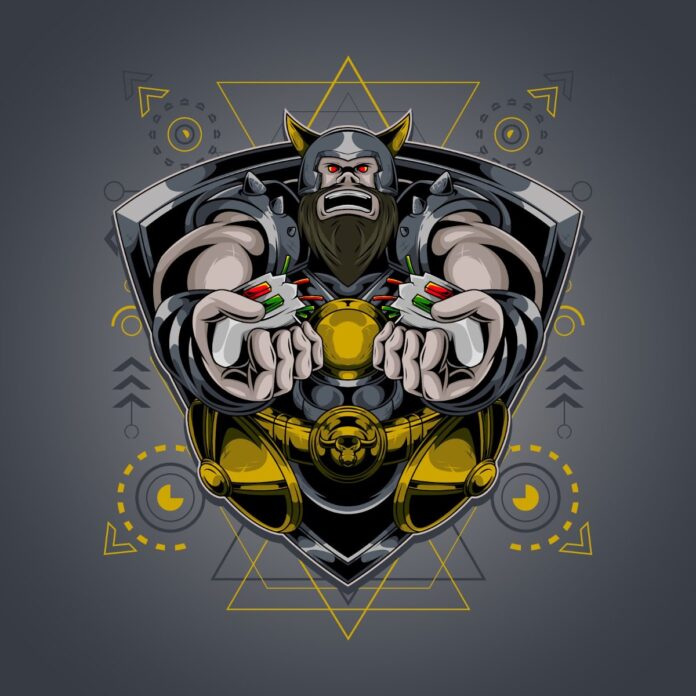 Vector Viking đồ họa chiến binh