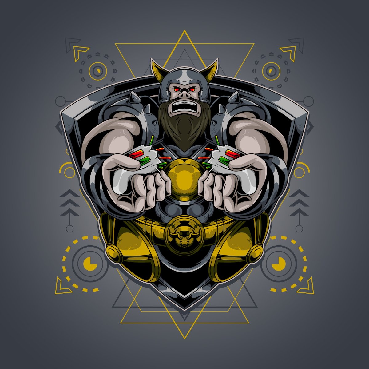 Vector Viking đồ họa chiến binh