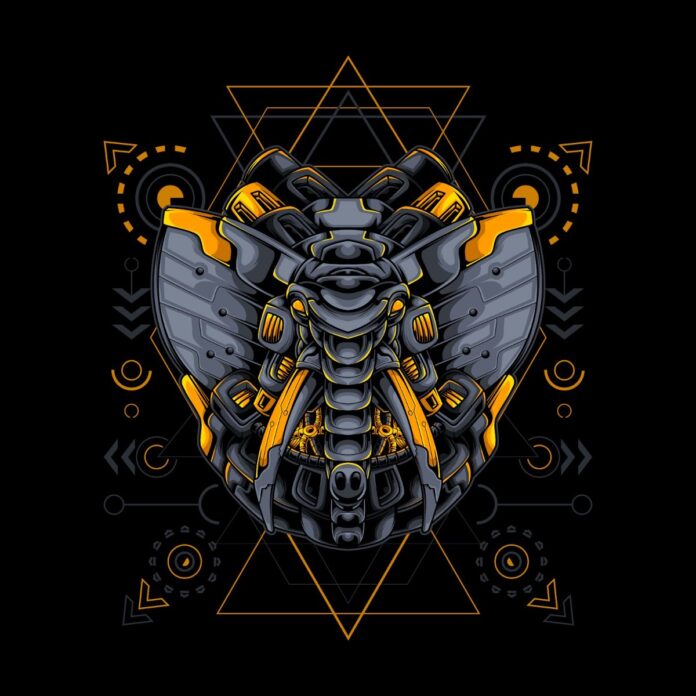 Vector voi robot độc đáo