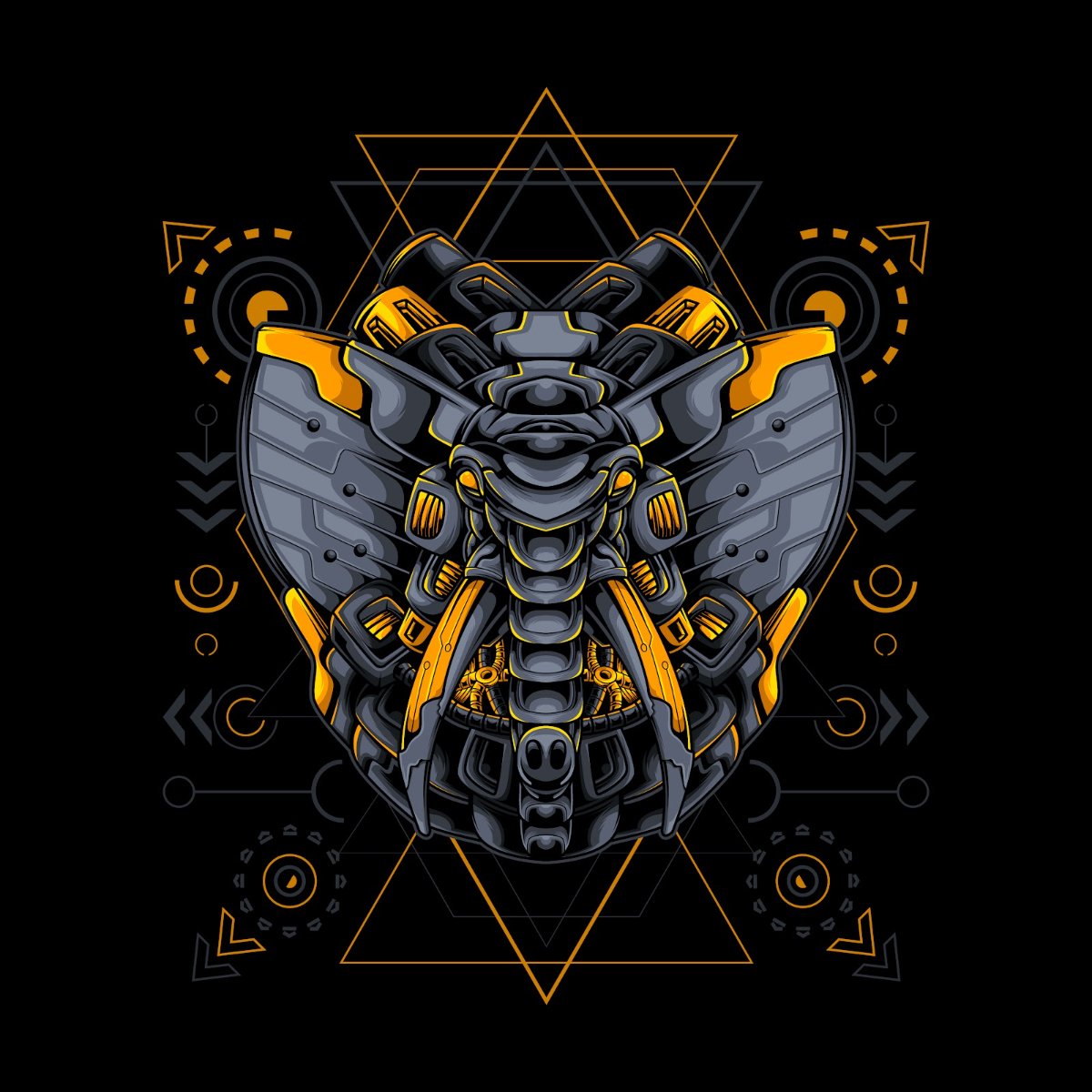 Vector voi robot độc đáo