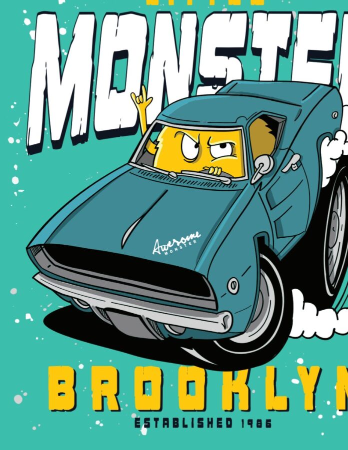 Vector xe hơi hoạt hình ngầu