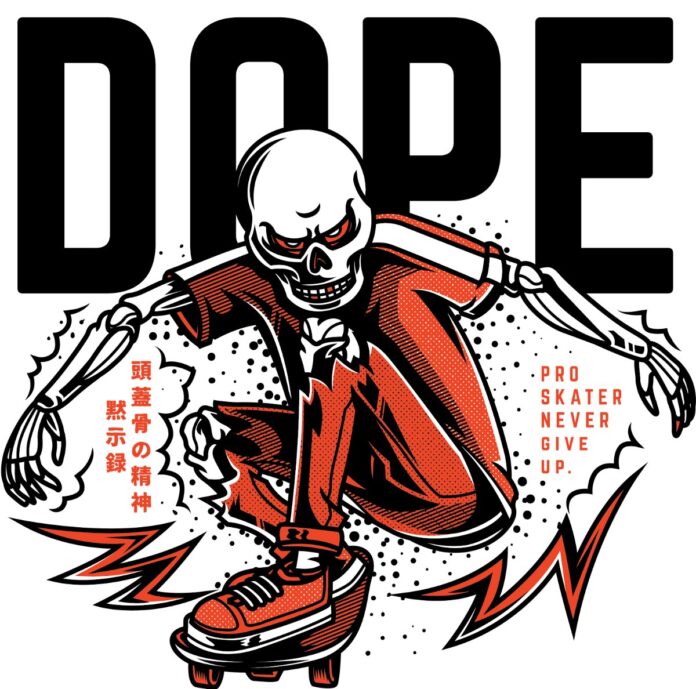 Vector xương skater chuyên nghiệp