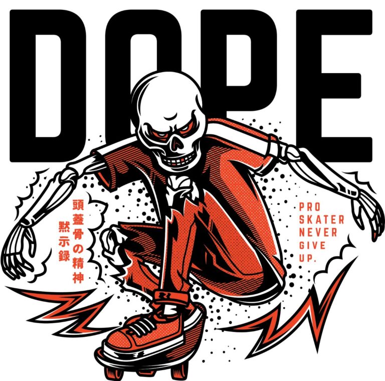 Vector xương skater chuyên nghiệp