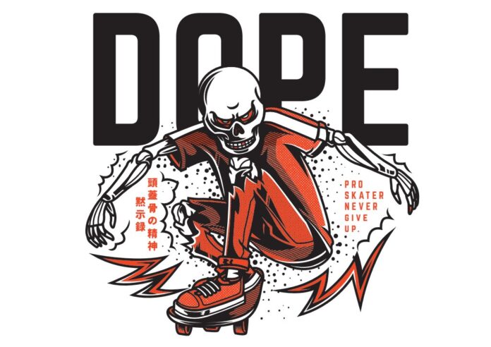 Vector Zombie Skater Dope