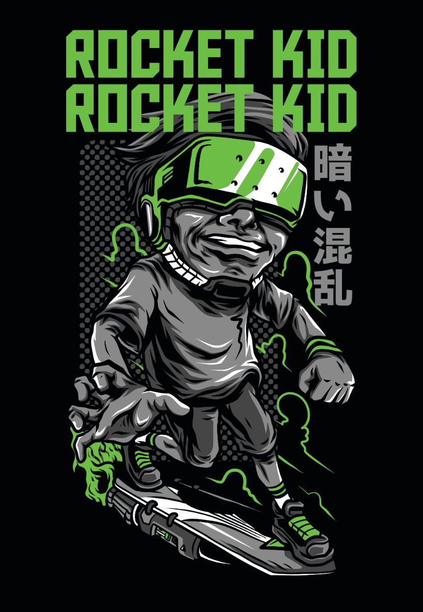 Vector ZOMBIE (203) phong cách cyberpunk