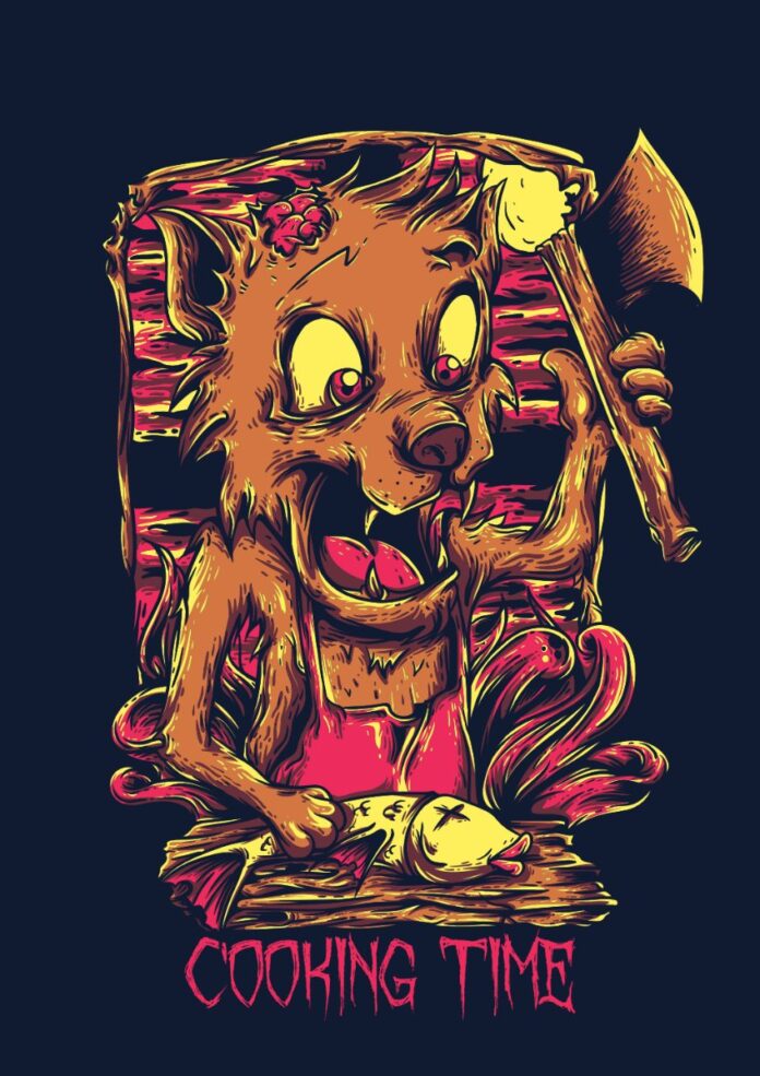 Vector Zombie Đầu Bếp