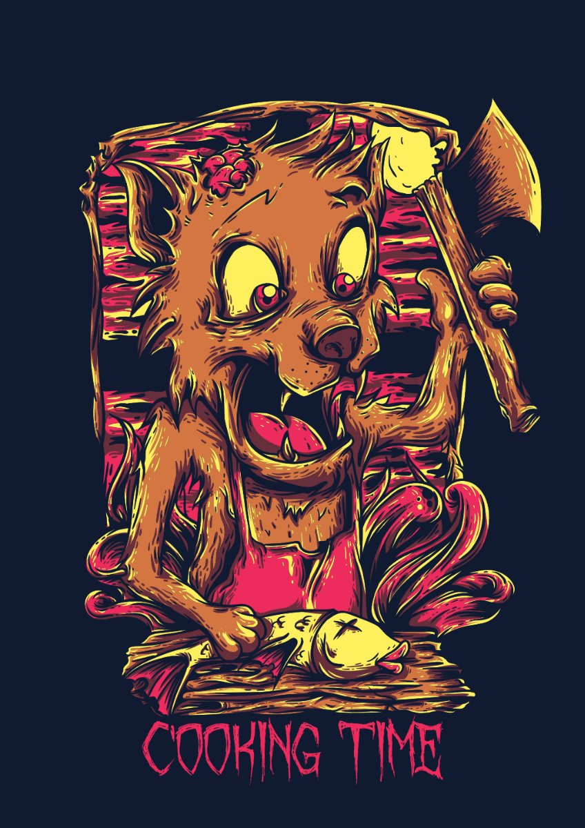 Vector Zombie Đầu Bếp