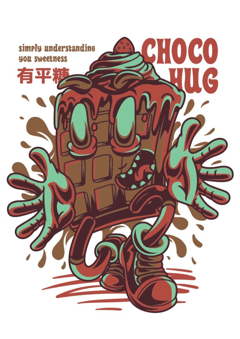 Vector Zombie Bánh Waffle Choco Hug
