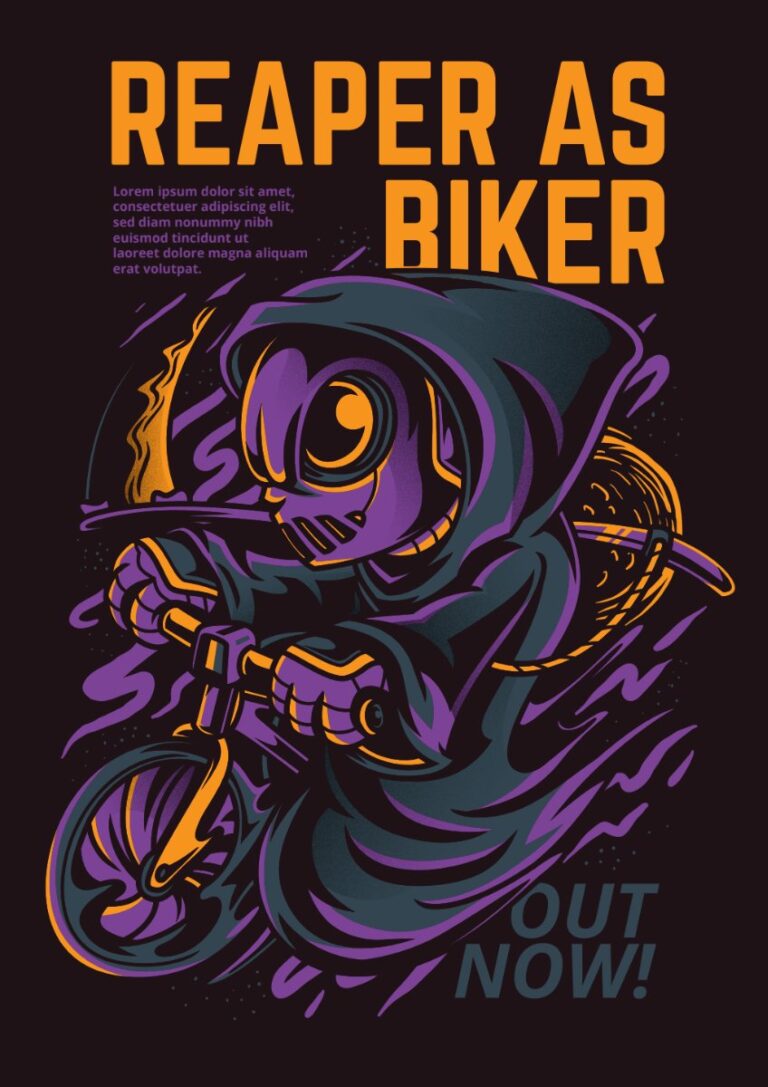 Vector Zombie Biker Độc Đáo