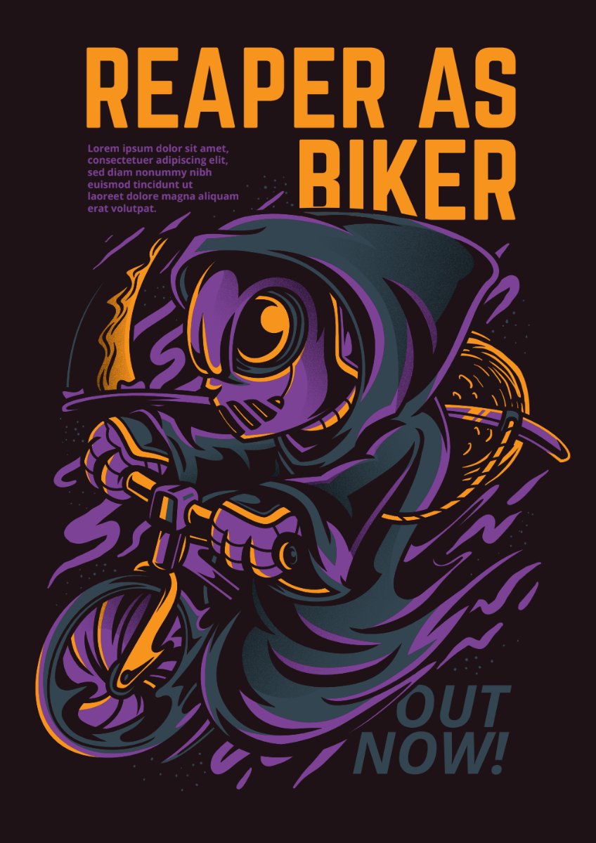 Vector Zombie Biker Độc Đáo