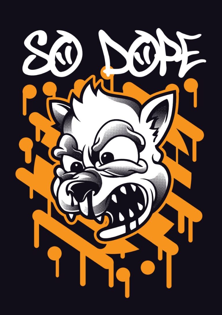 Vector Zombie Graffiti "So Dope"