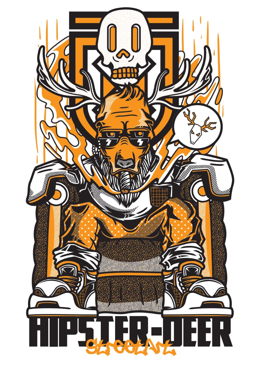 Vector Zombie Hipster Độc Đáo