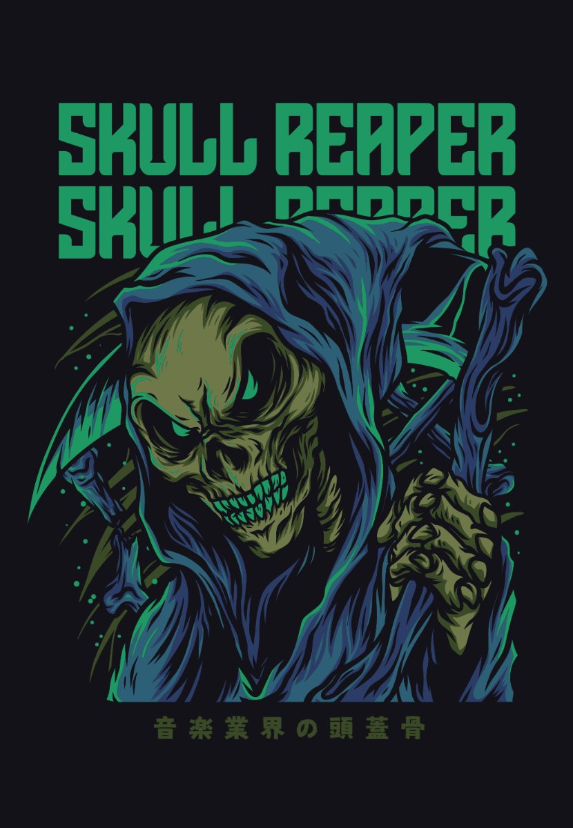 Vector Zombie Skull Reaper