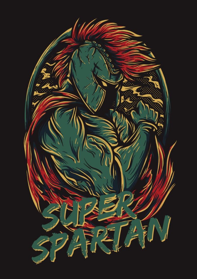 Vector Zombie Spartan độc đáo