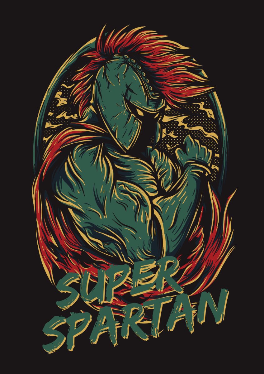 Vector Zombie Spartan độc đáo