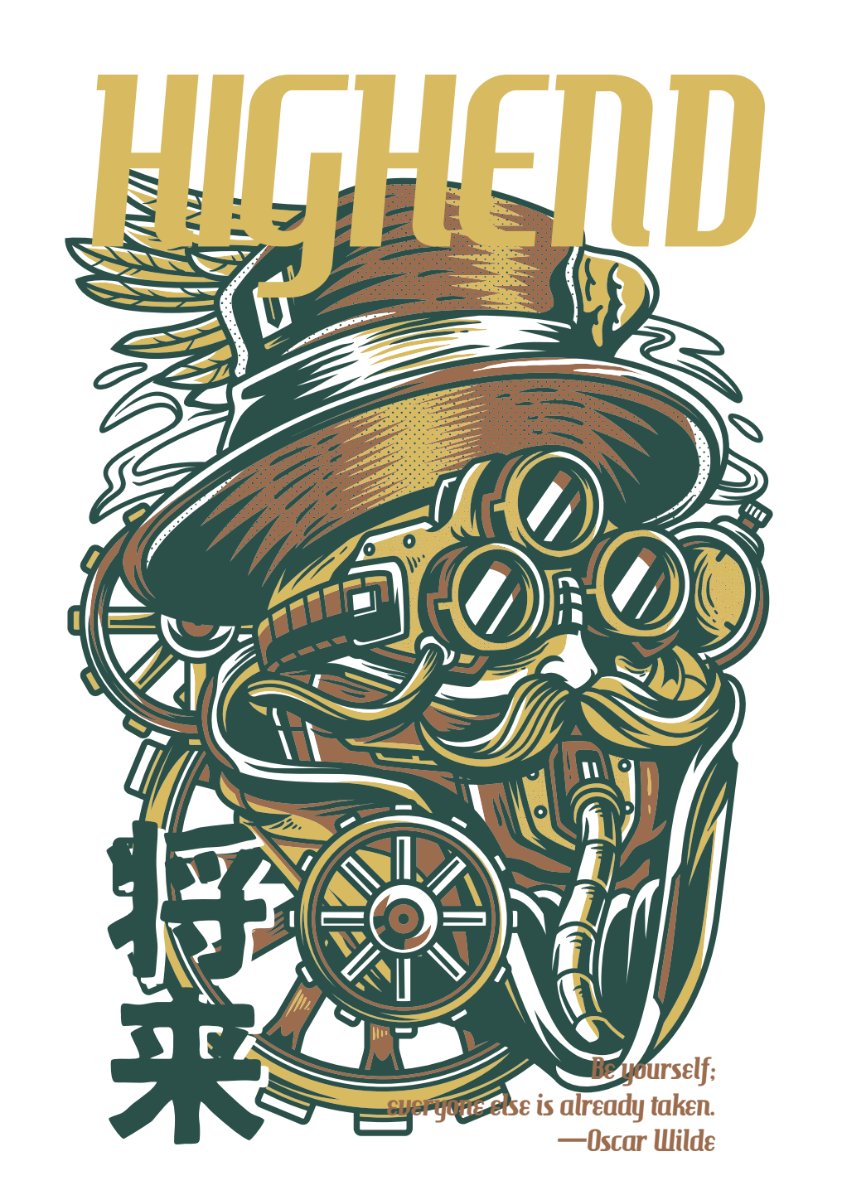 Vector Zombie Steampunk độc đáo