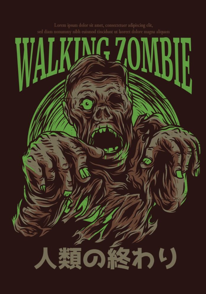 Vector zombie kinh dị