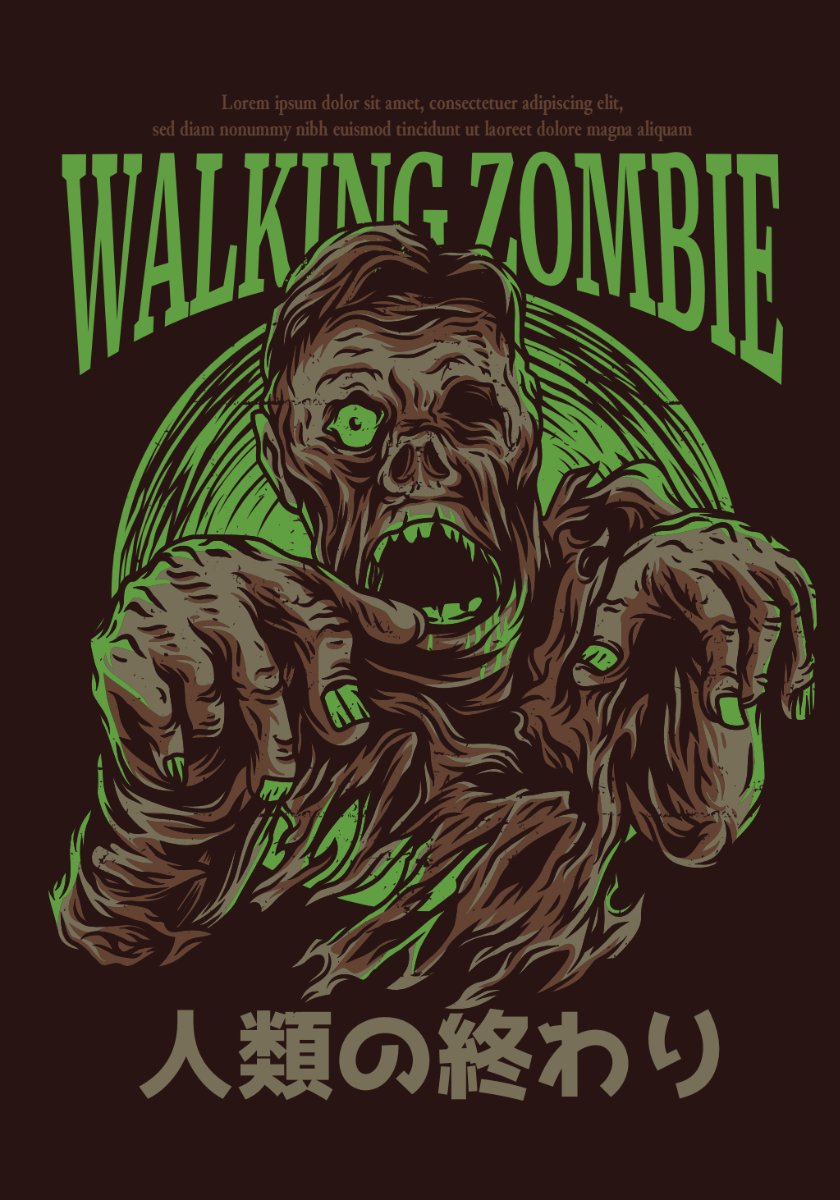 Vector zombie kinh dị