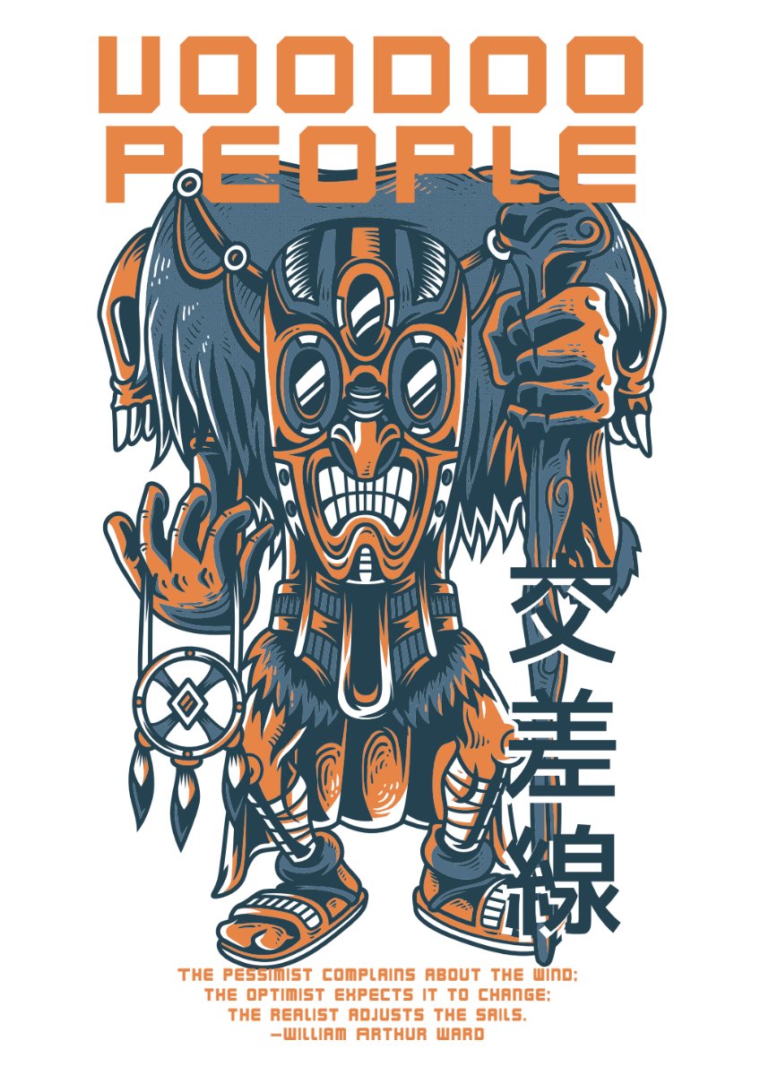 Vector Zombie Voodoo People độc đáo